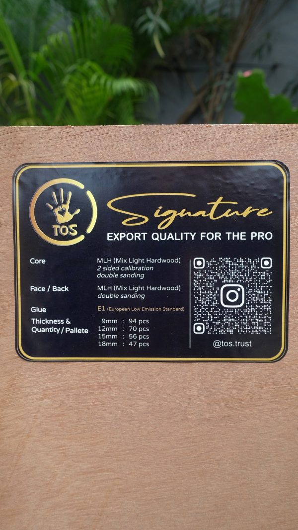 Signature Sticker TOS SIGNATURE PLYWOOD